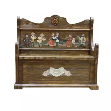 Скамья Иван да Марья НК 01 Р резьба СОЛНЦЕ 1800