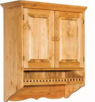 Шкаф настенный Прованс с балюстрадой 800 х 316 х 930  (ПЛ 26-Б)