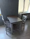 Стол обеденный белый сосна Форест 1200 белый воск/серый