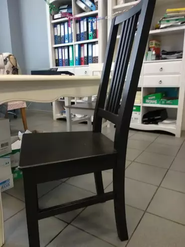 Стул чёрный сосны Карина
