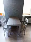 Стол обеденный белый сосна Форест 1200 белый воск/серый