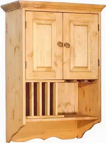 Шкаф настенный Прованс с кит-баром 800 х 316 х 930 (ПЛ 26-К)