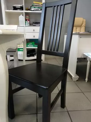 Стул чёрный сосны Карина