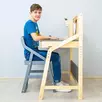 Стол массив  Роберт Уно серый
