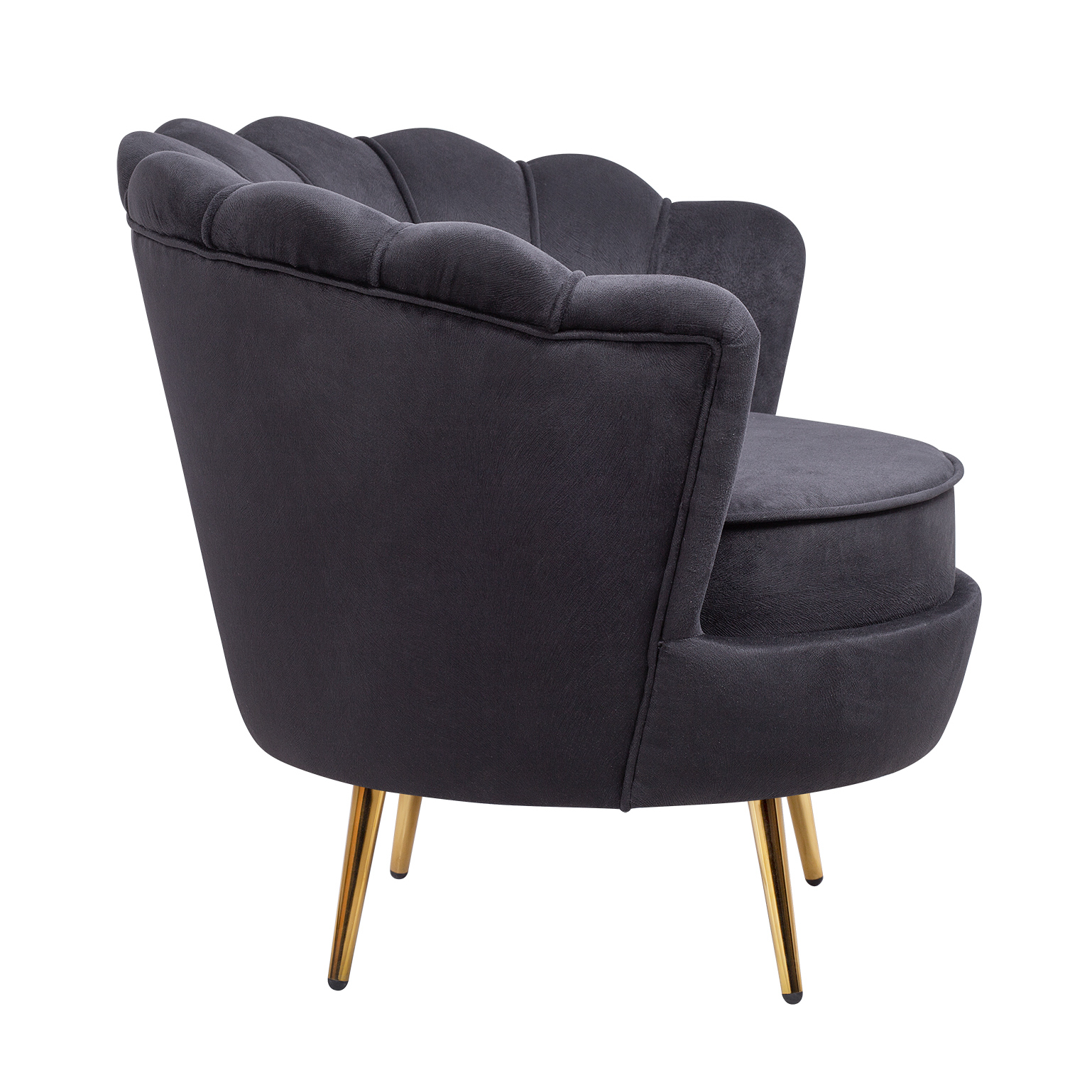 Низкое кресло ракушка Pearl Black