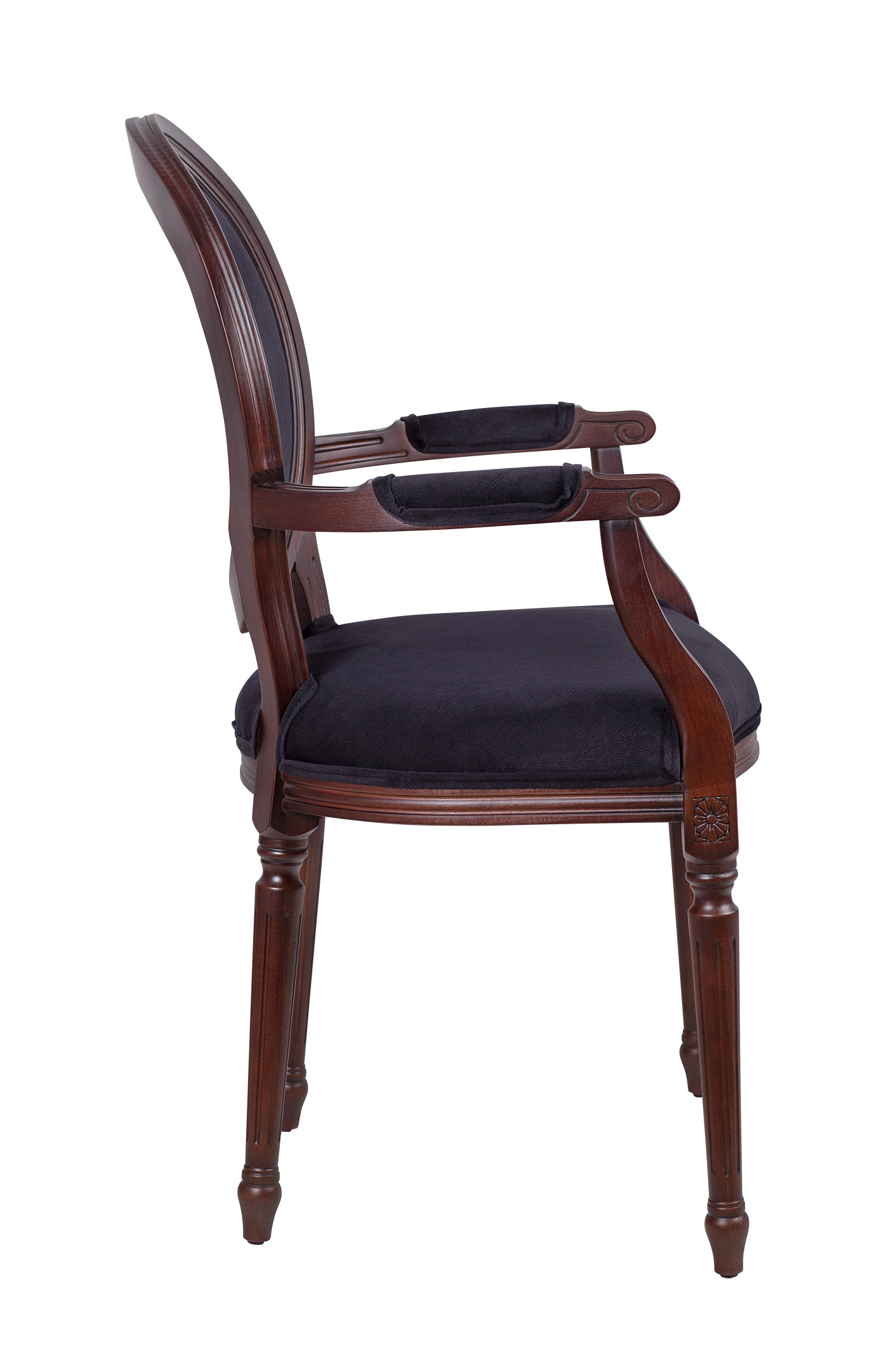 Мягкий стул с подлокотниками Delo Kora Arm Black