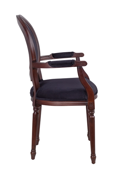 Мягкий стул с подлокотниками Delo Kora Arm Black