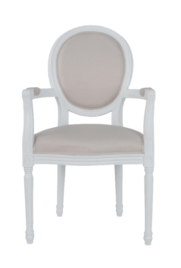 Мягкий стул с подлокотниками Diella Beige