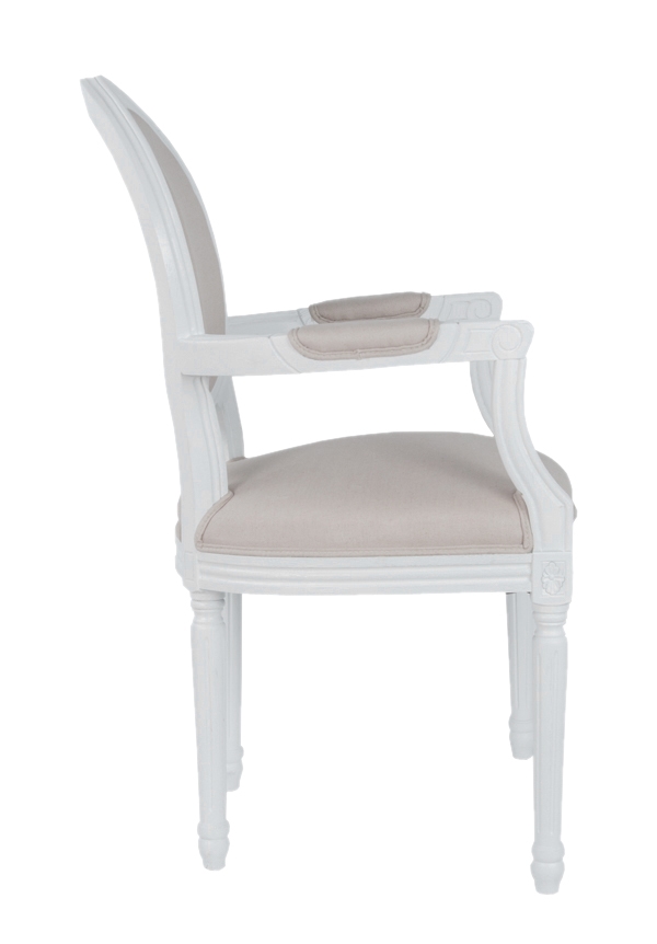 Мягкий стул с подлокотниками Diella Beige