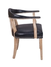 Мягкий стул с подлокотниками Tanner Black Leather