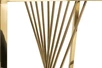 13RXET8083M-GOLD Стол журнальный стекло черн/золото 