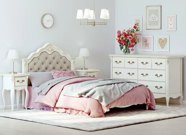 Кровать с мягким изголовьем 120*200 