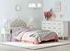 Кровать с мягким изголовьем 120*200 