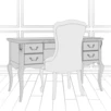 Кабинетный стол пристенный 