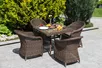 "Франческо" обеденная группа из искусственного ротанга, цвет коричневый