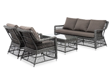 "Грандинелли" лаунж-зона из искусственного ротанга, цвет графит